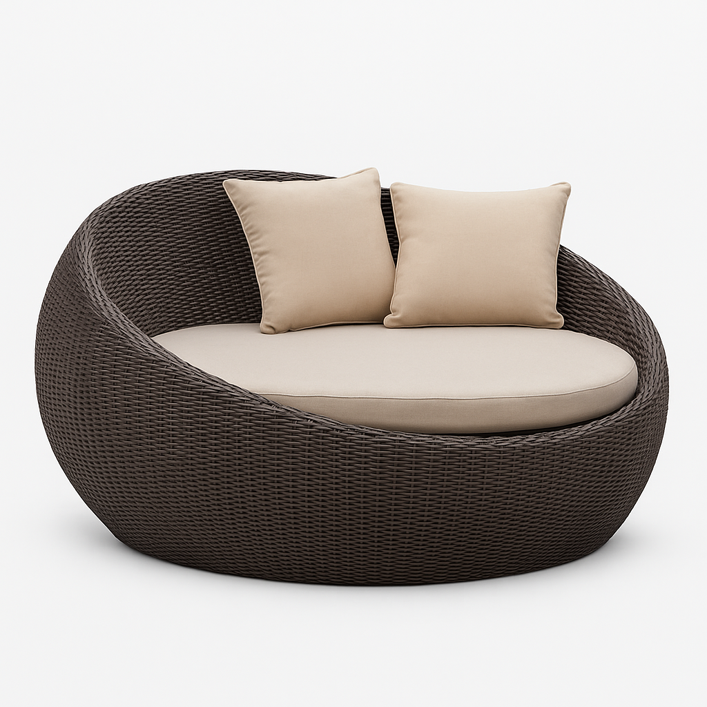 SolaceHaven Aurora Round Canopy Daybed